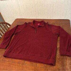 Bob Timberlake 1/4 Zip Sweater Men’s XL Pullover Long Sleeve Burgundy Red